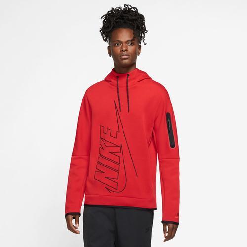 Nike Mens Tech Fleece Pullover Hoodie - Red/Red Product Image