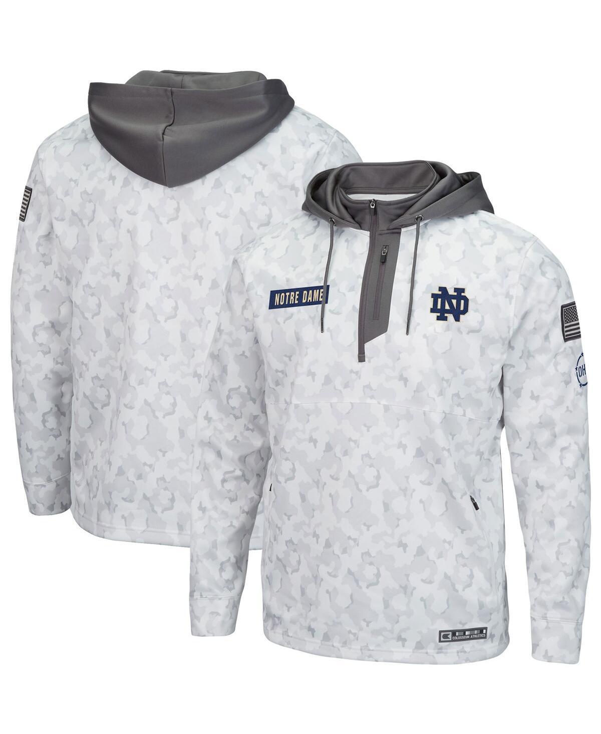 Mens Colosseum Arctic Camo Notre Dame Fighting Irish Oht Military-Inspired Appreciation Quarter-Zip Hoodie Product Image