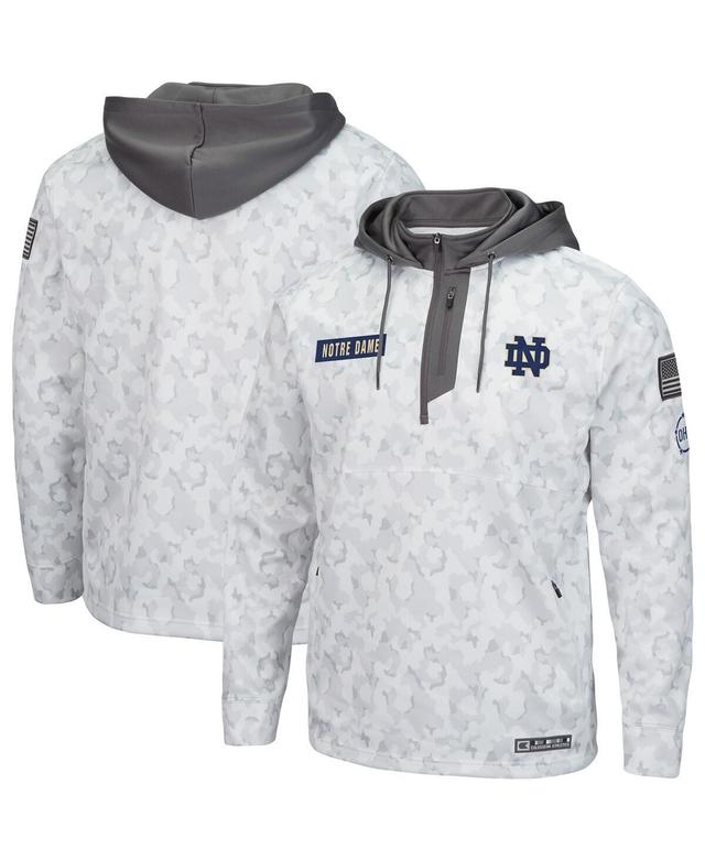 Mens Colosseum Arctic Camo Notre Dame Fighting Irish Oht Military-Inspired Appreciation Quarter-Zip Hoodie Product Image