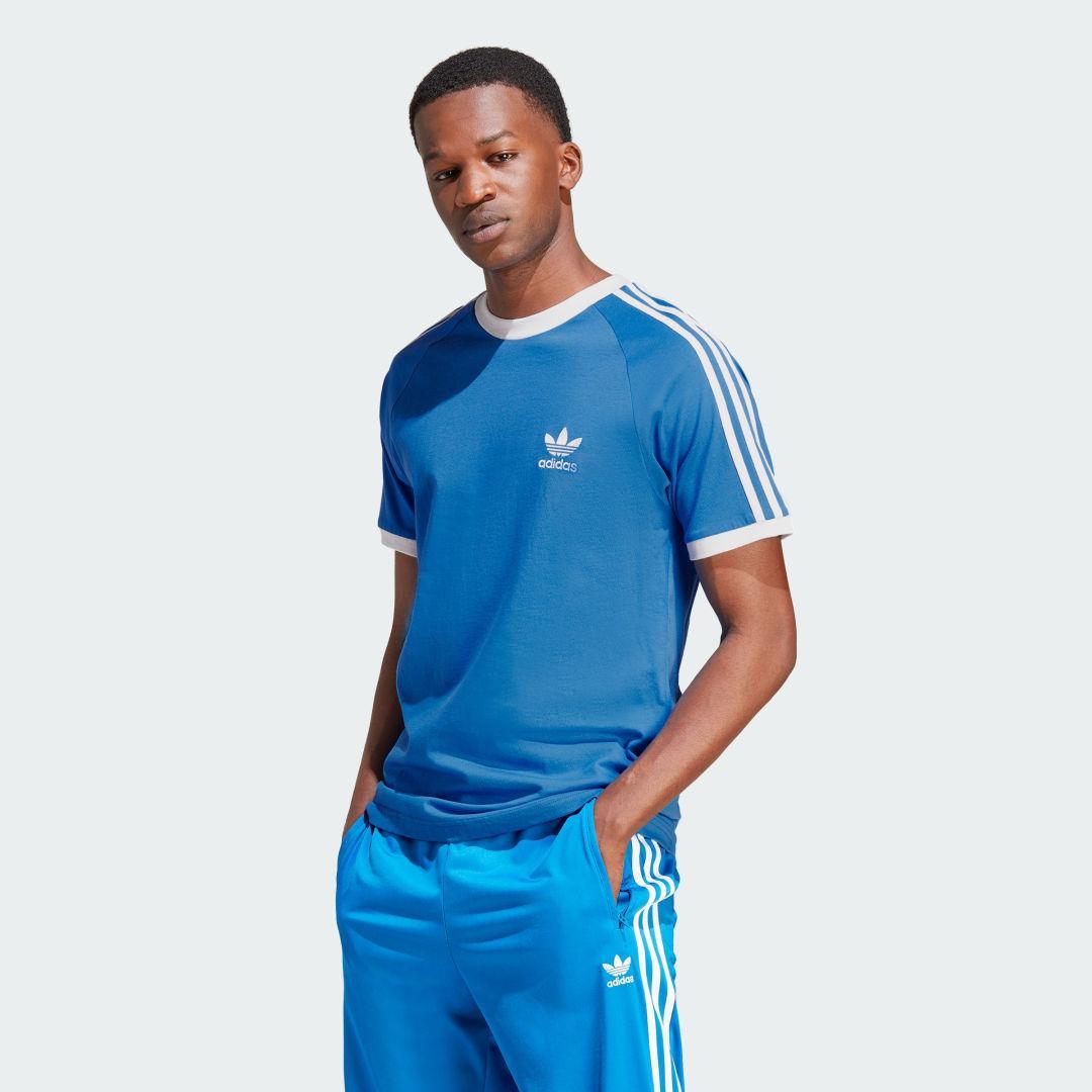 adidas Originals Mens 3 Stripes T-Shirt - White/Black Product Image