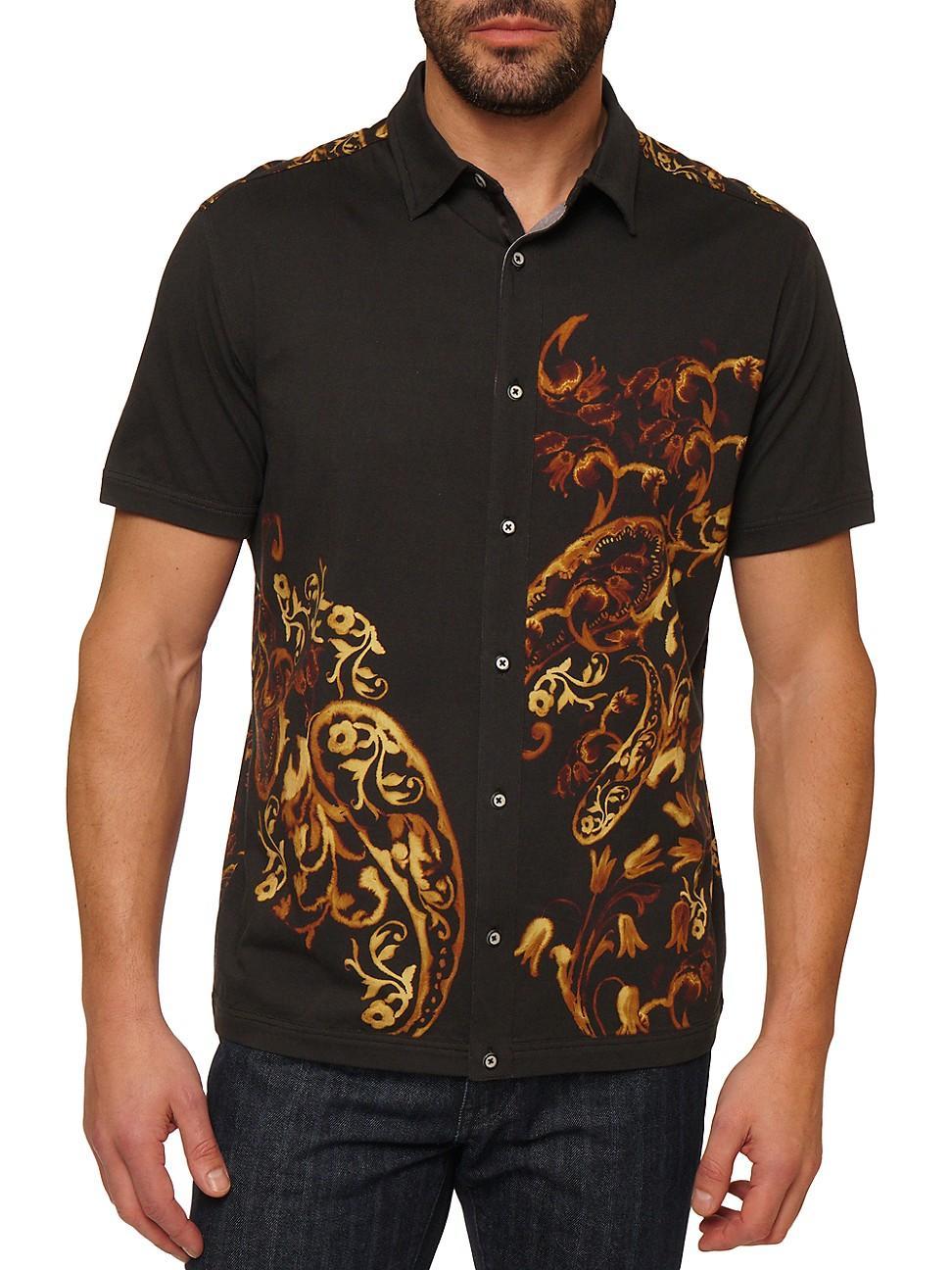 Mens Hadrian Paisley Cotton Shirt Product Image