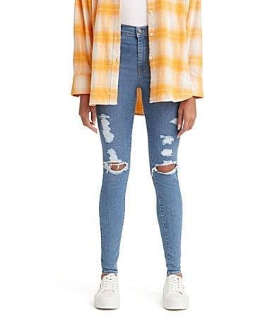 Levis 720 High Rise Distressed Skinny Jeans Product Image