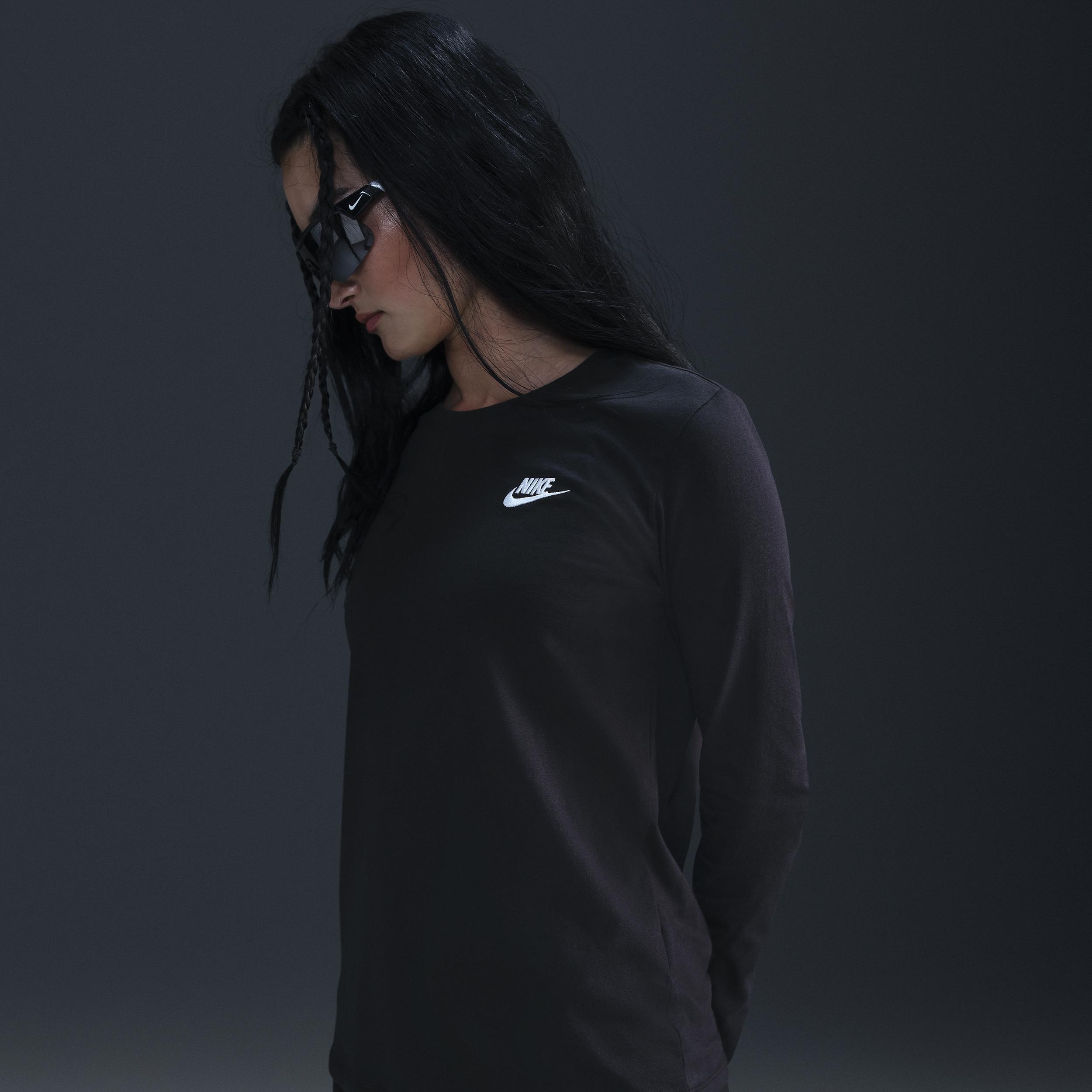 Womens Nike Sportswear Club Long-Sleeve T-Shirt Product Image