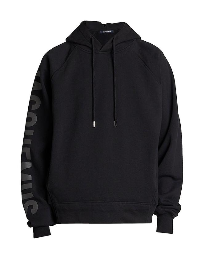 Mens Typo Cotton Hoodie Product Image