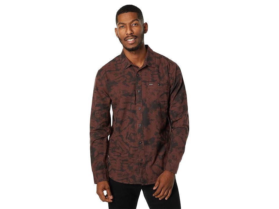 Volcom Tie-Dye Long Sleeve Flannel Men's Clothing Product Image