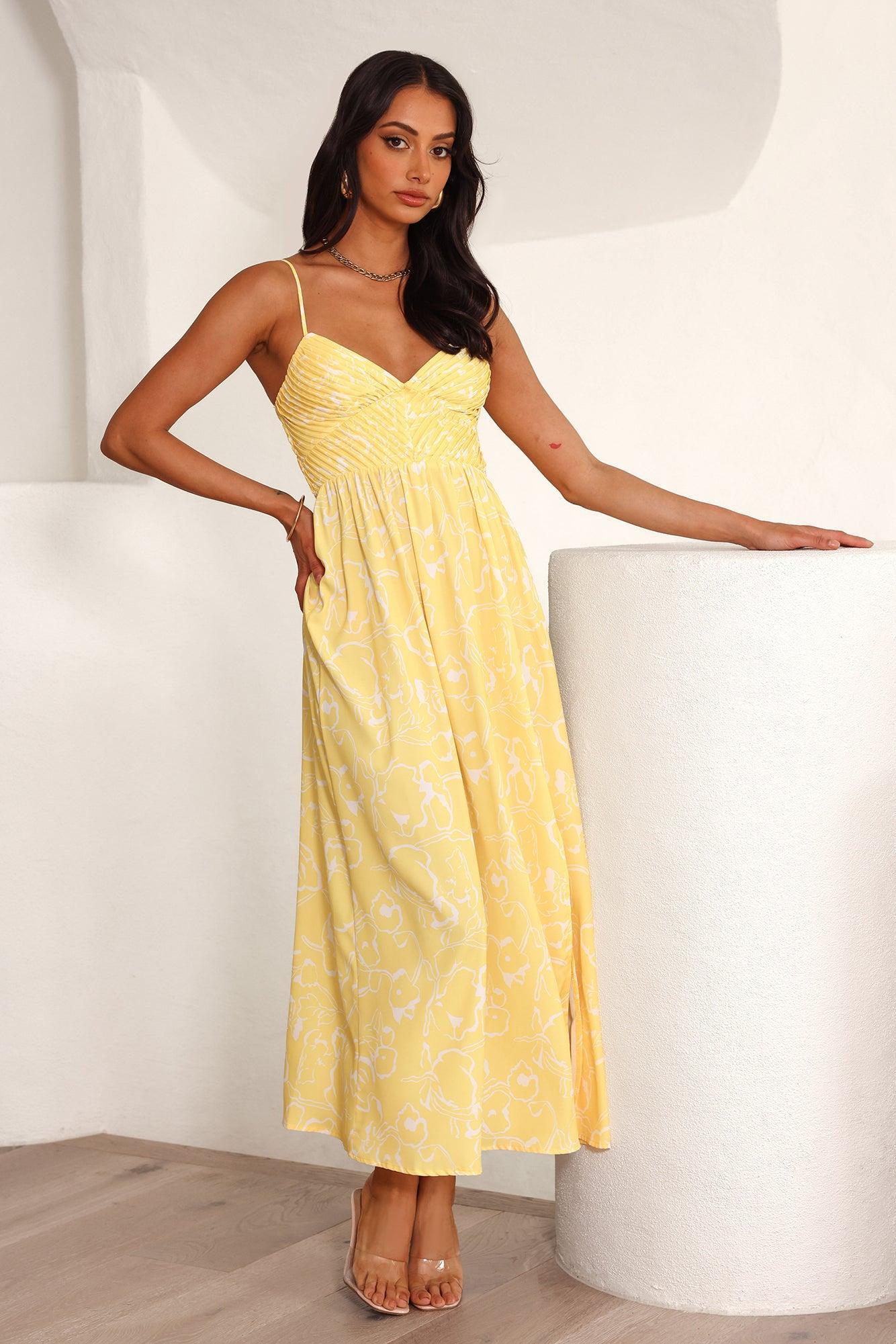 Coolest Love Maxi Dress Yellow Product Image