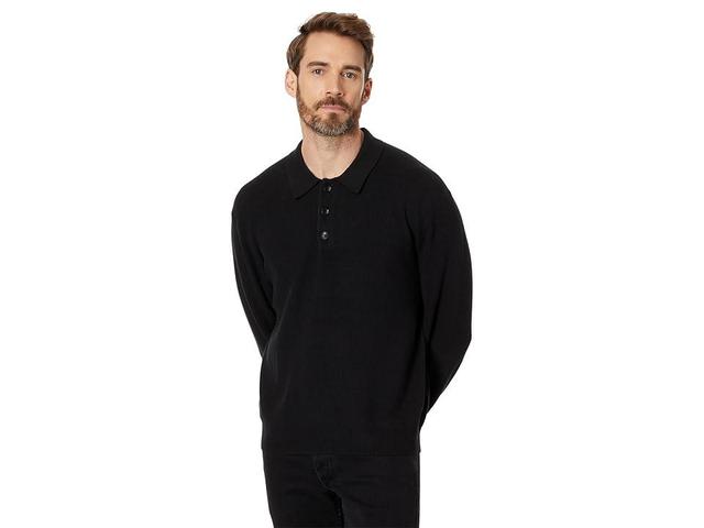 Madewell Ribbed Long-Sleeve Sweater Polo (True ) Men's Sweater Product Image