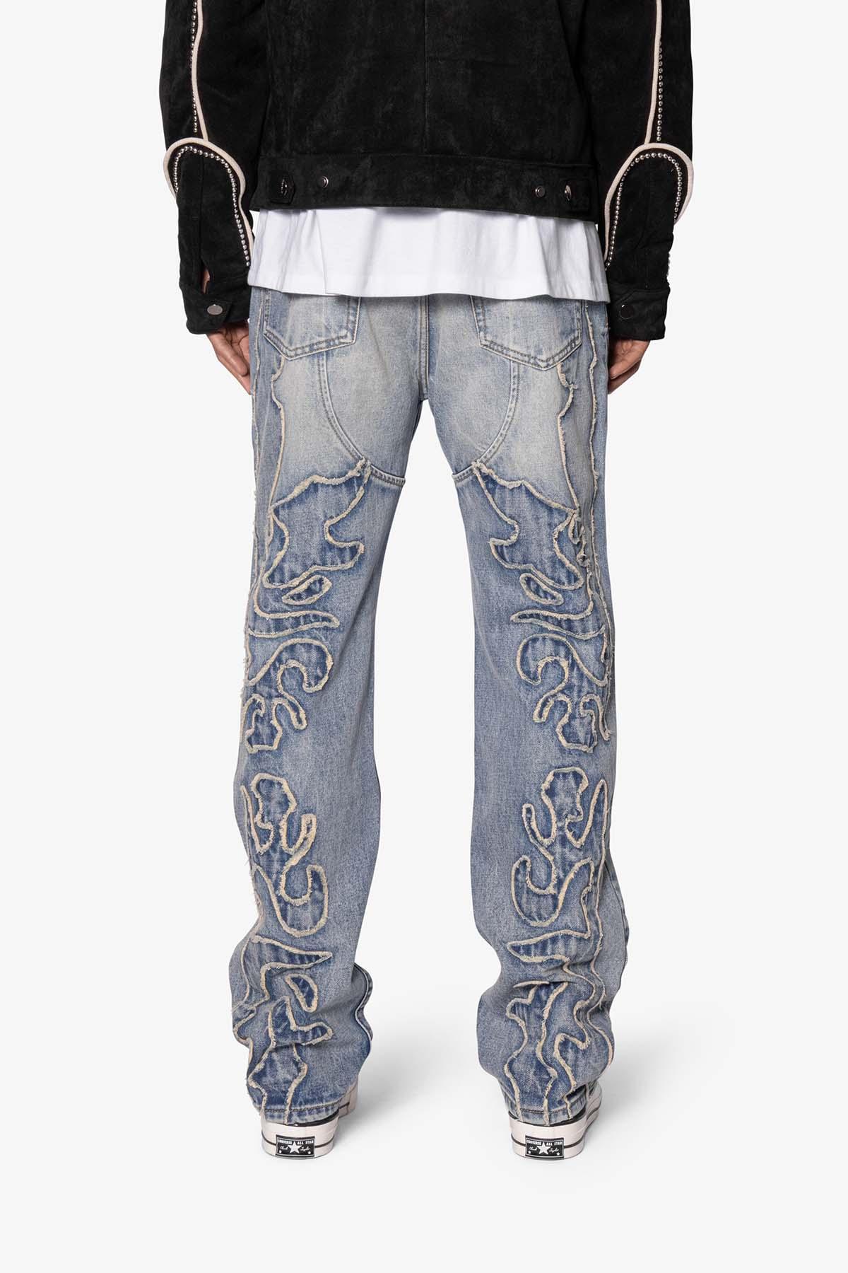 V691 Western Baggy Denim - Blue Product Image