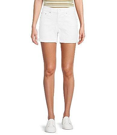 Levis Mid Rise Update Cuffed Hem Stretch Denim Shorts Product Image