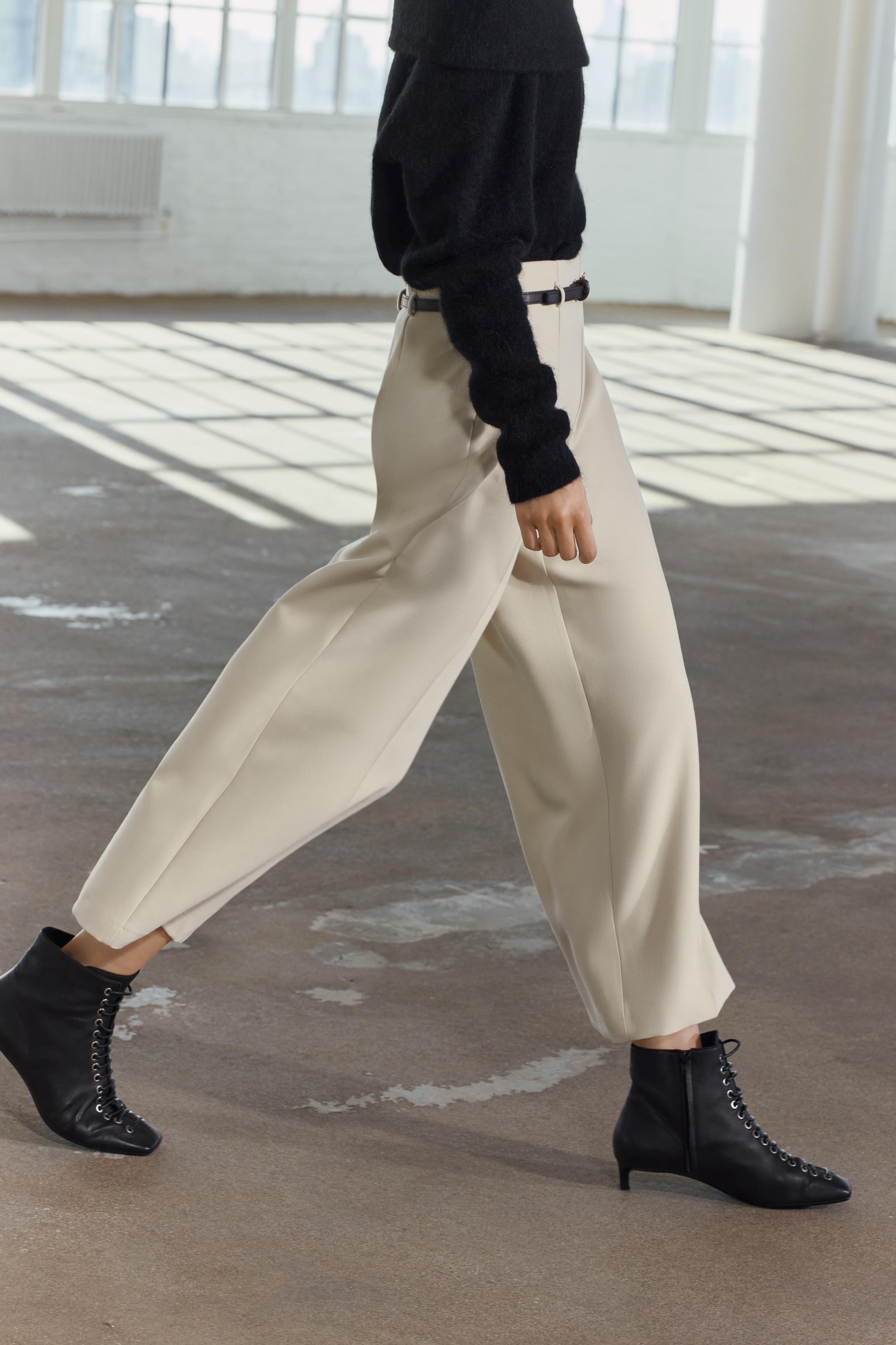 BELTED CULOTTE PANTS ZW COLLECTION Product Image