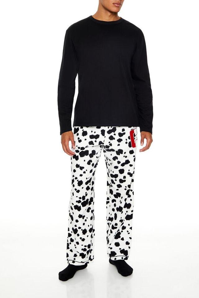 Disney Villains Dalmatian Chenille Patch Pajama Pants | Forever 21 Product Image