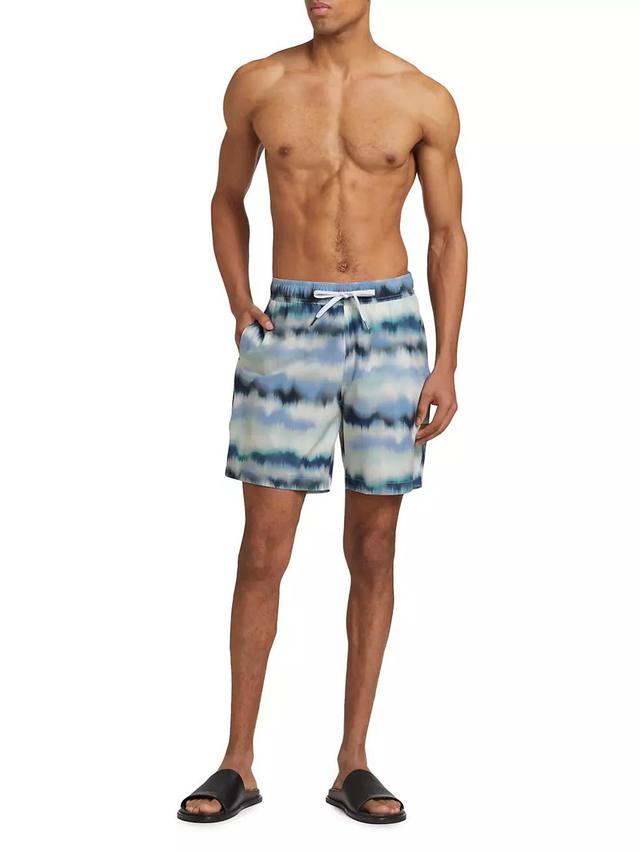 COLLECTION Blur Stripe Swim Trunks Product Image