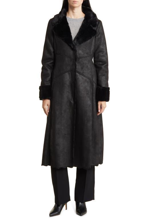 Via Spiga Longline Faux Shearling Coat Product Image