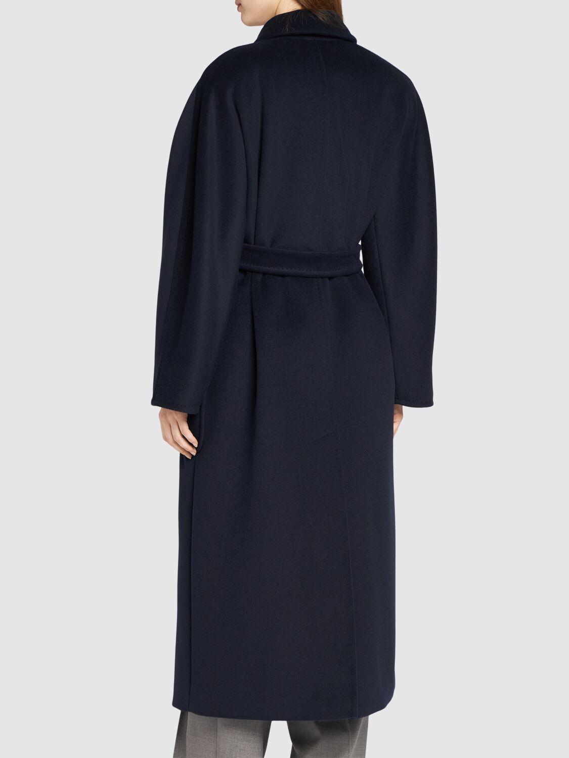 MAX MARA Locri Wool & Cashmere Long Coat In Blue Product Image