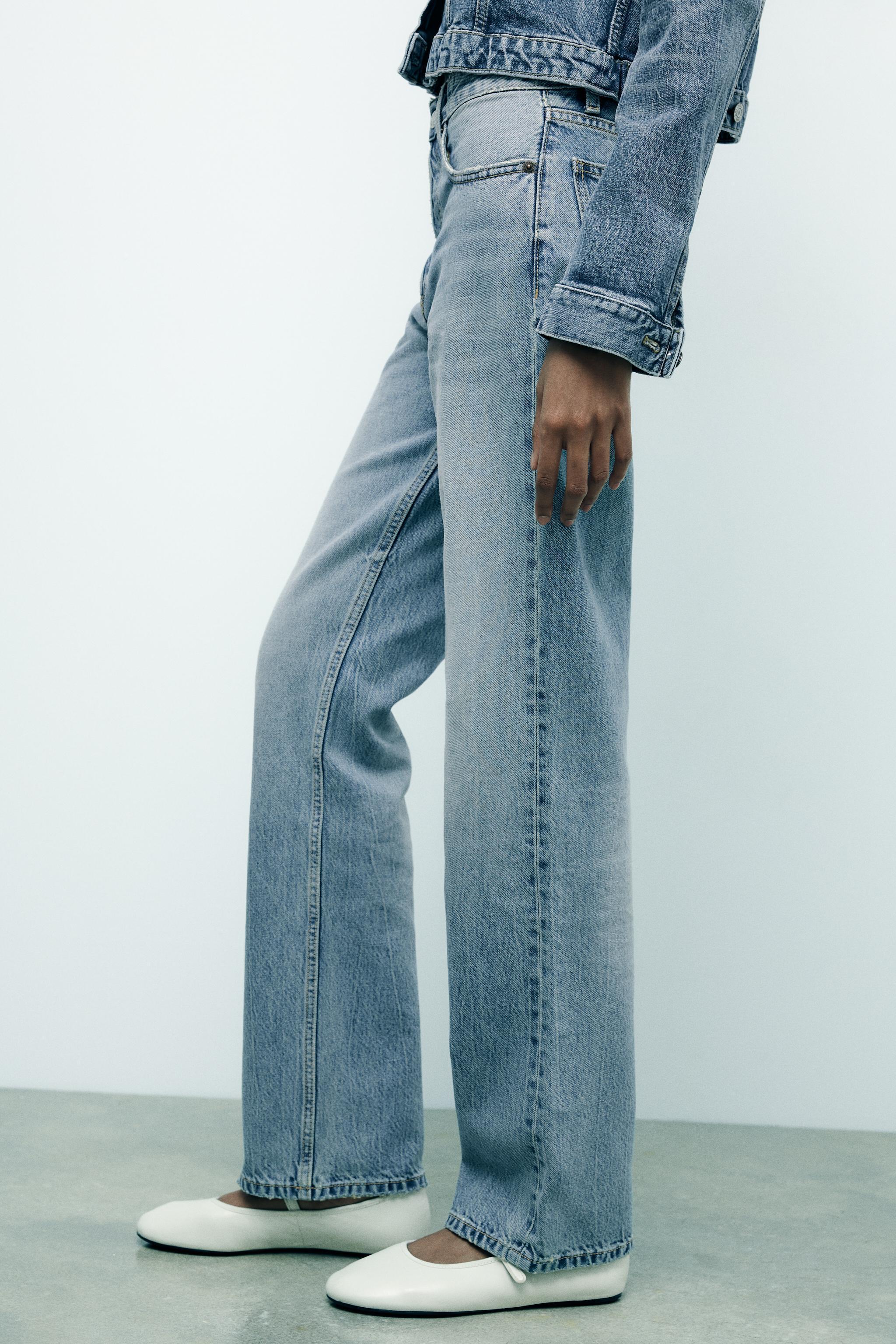 STRAIGHT LEG MID RISE TRF JEANS Product Image