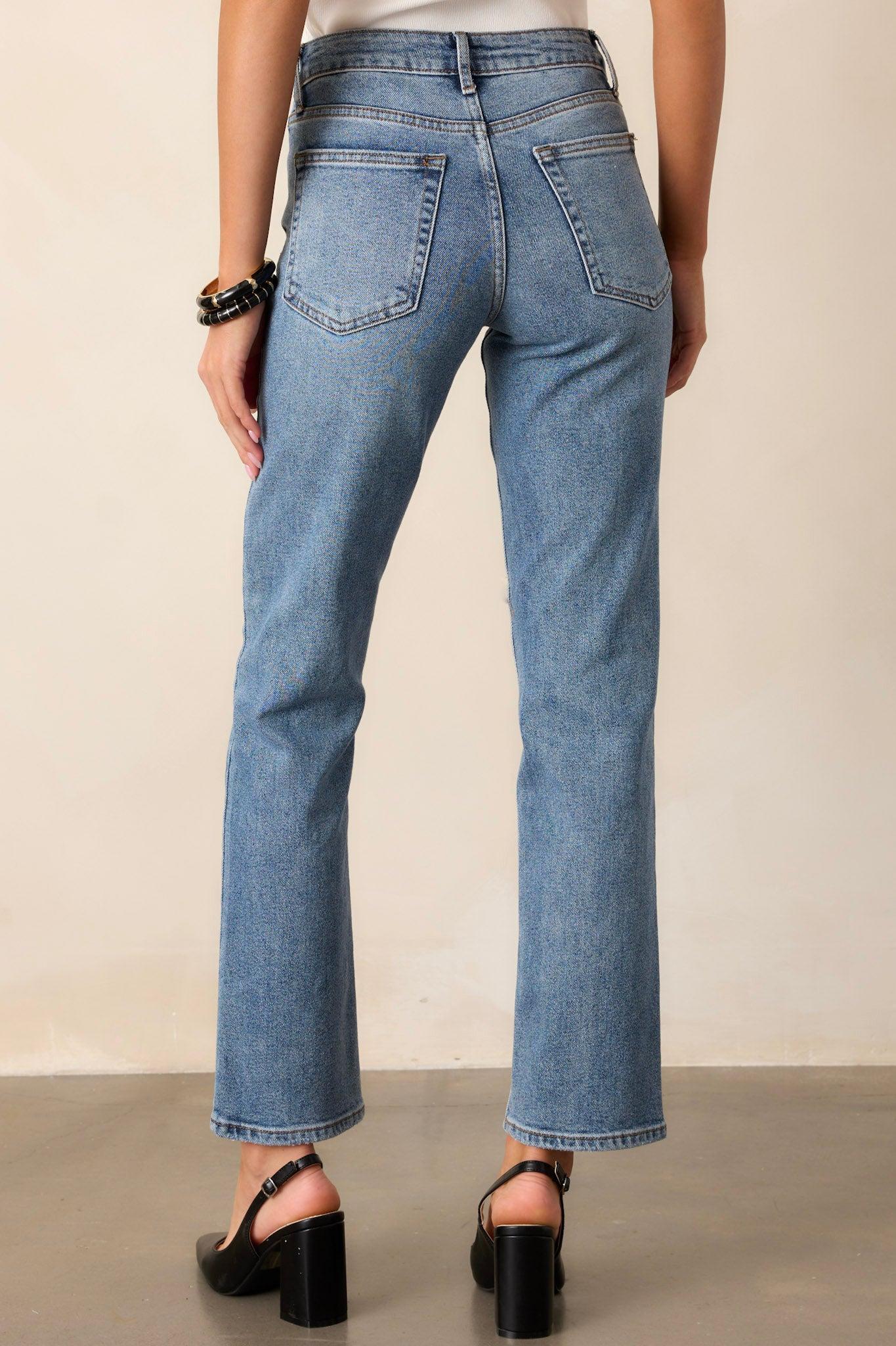 Dusk Enchantment Medium Wash Straight Leg Jeans Product Image