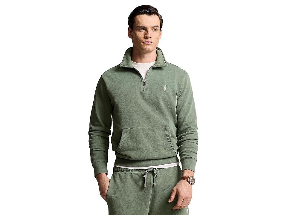 Polo Ralph Lauren Loopback Fleece Quarter-Zip Sweatshirt (Cargo ) Men's Sweatshirt Product Image