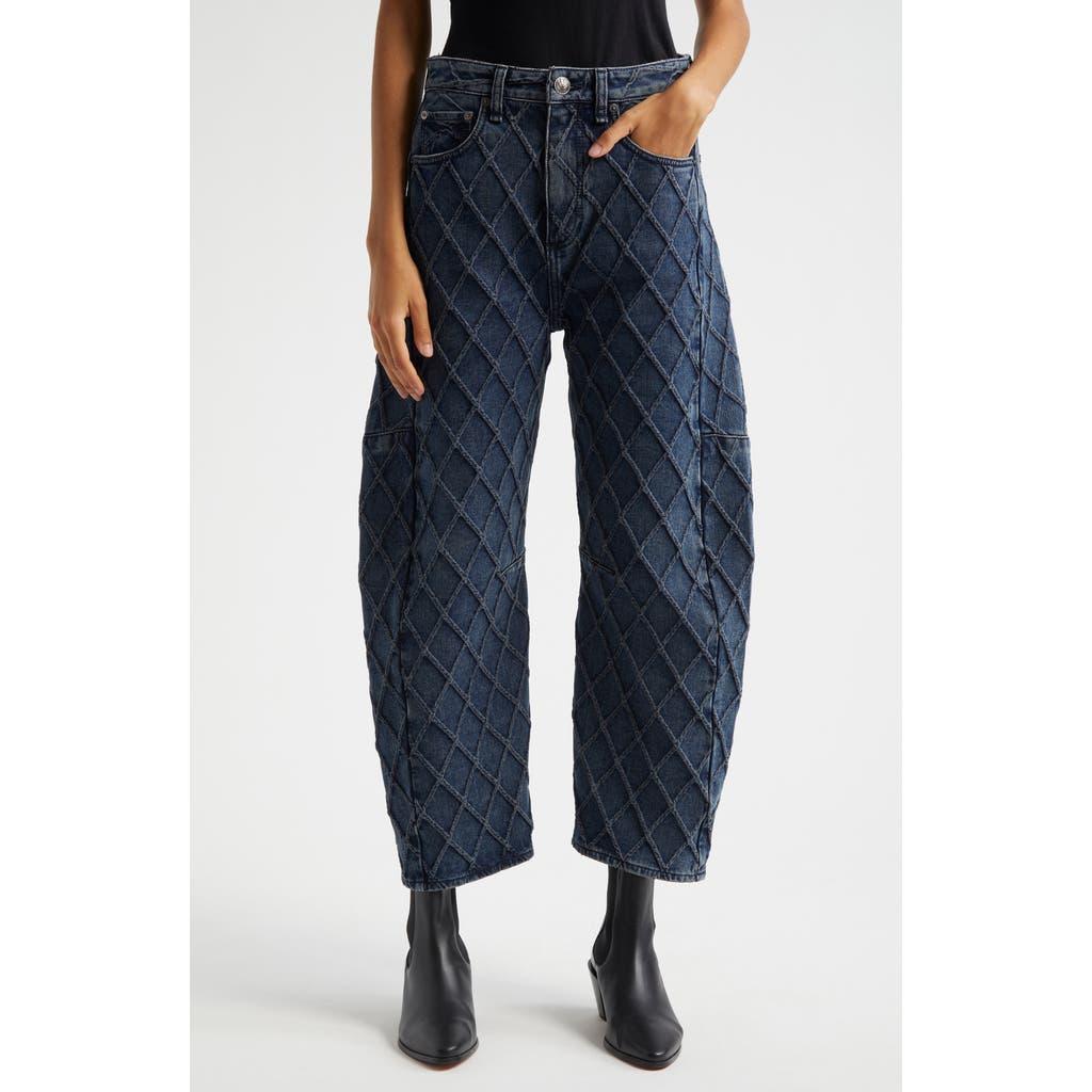 Charlie Quilted High-rise Barrel Jeans In Karina Quilted Product Image