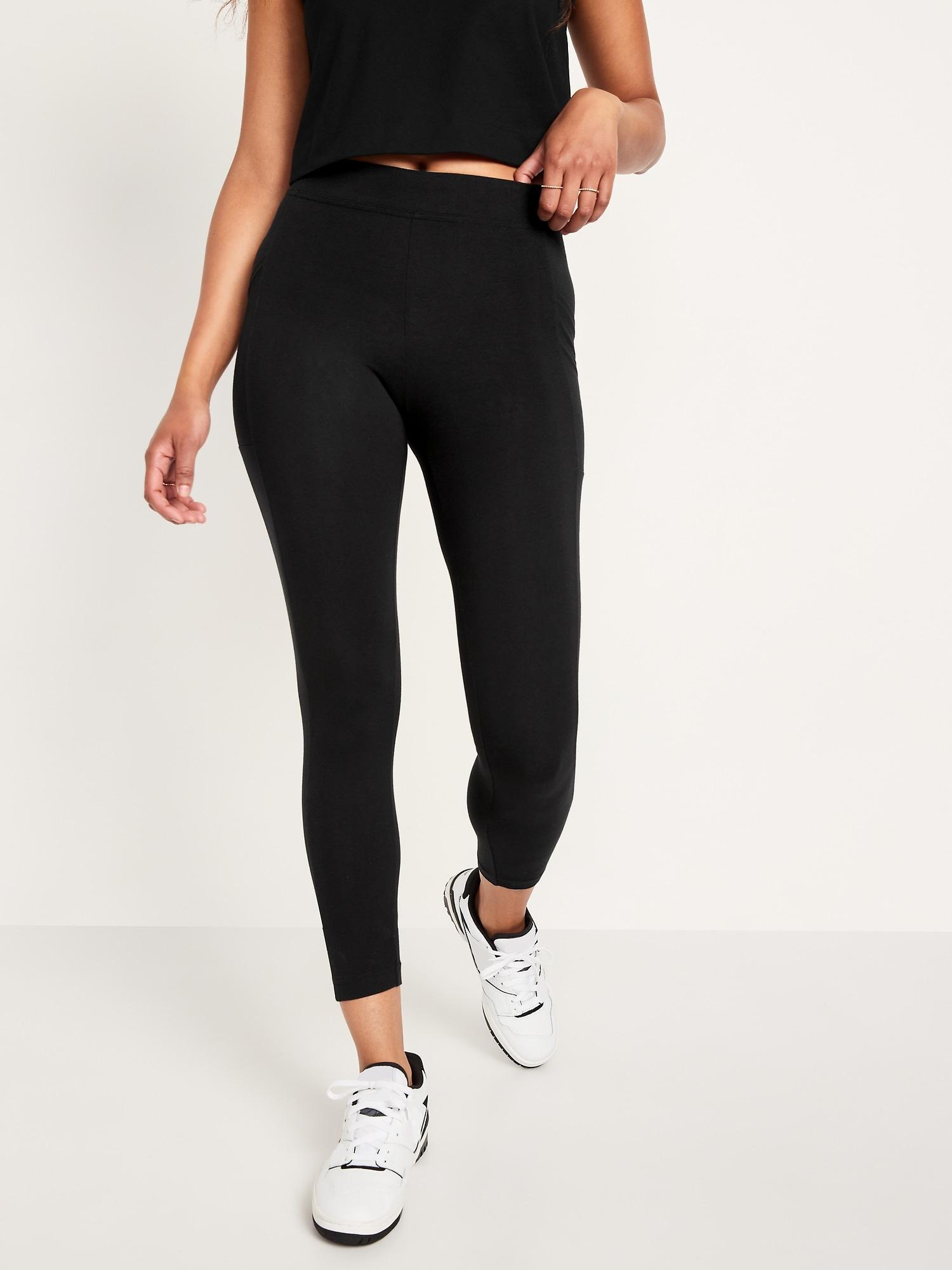 High-Waisted Side Pocket 7/8 Leggings Product Image