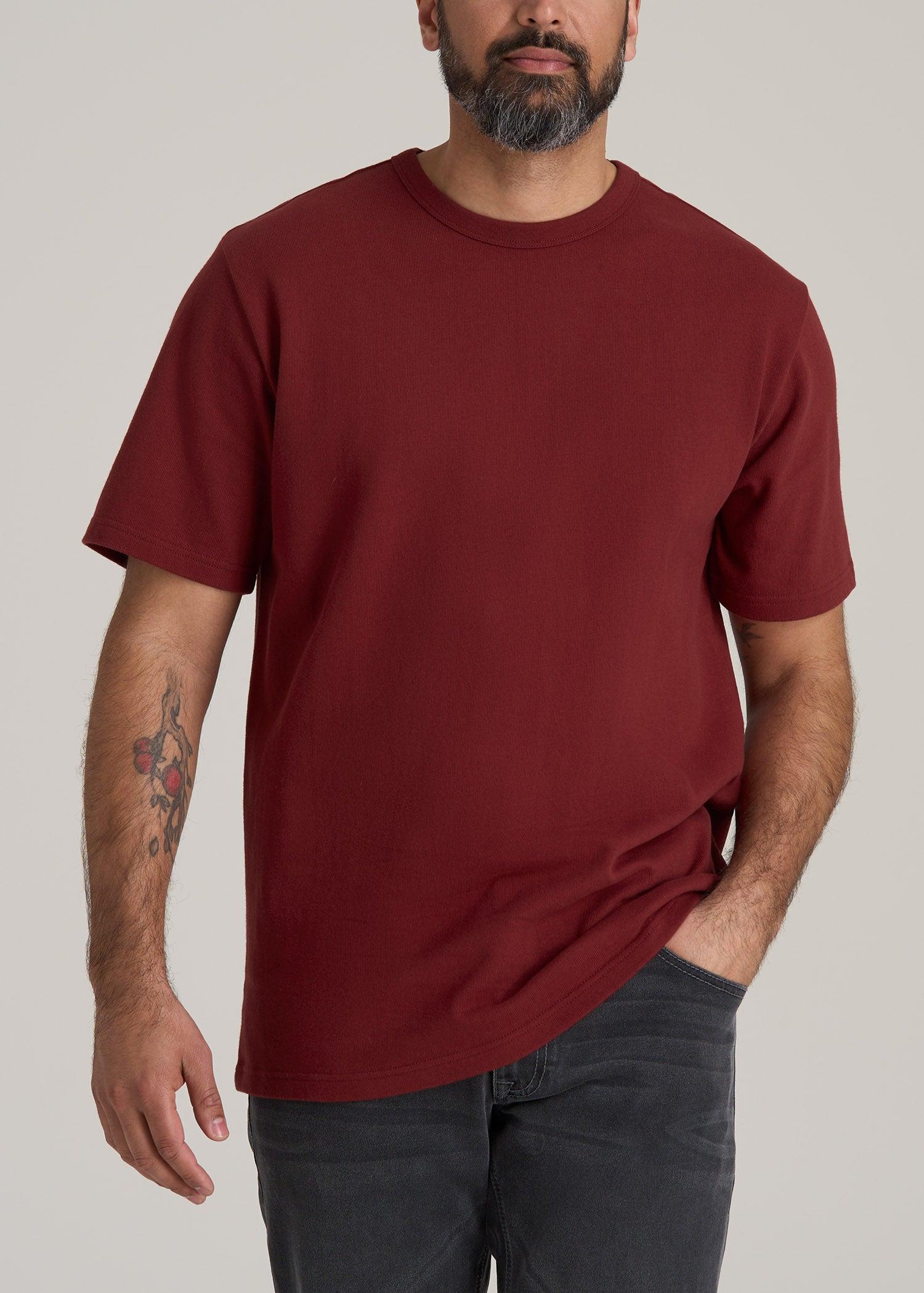 LJ&S Heavyweight RELAXED-FIT Tall Tee in Sumac Red Product Image