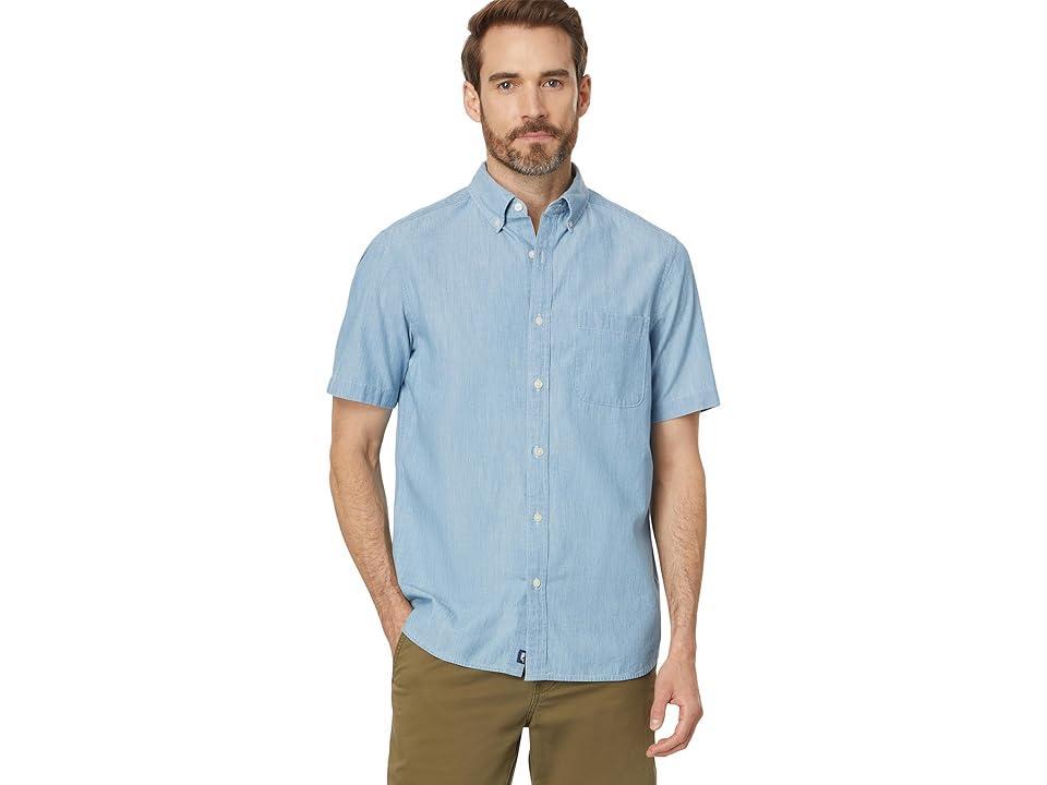 Vineyard Vines Chambray Short Sleeve Shirt (Coastline) Men's Jacket Product Image