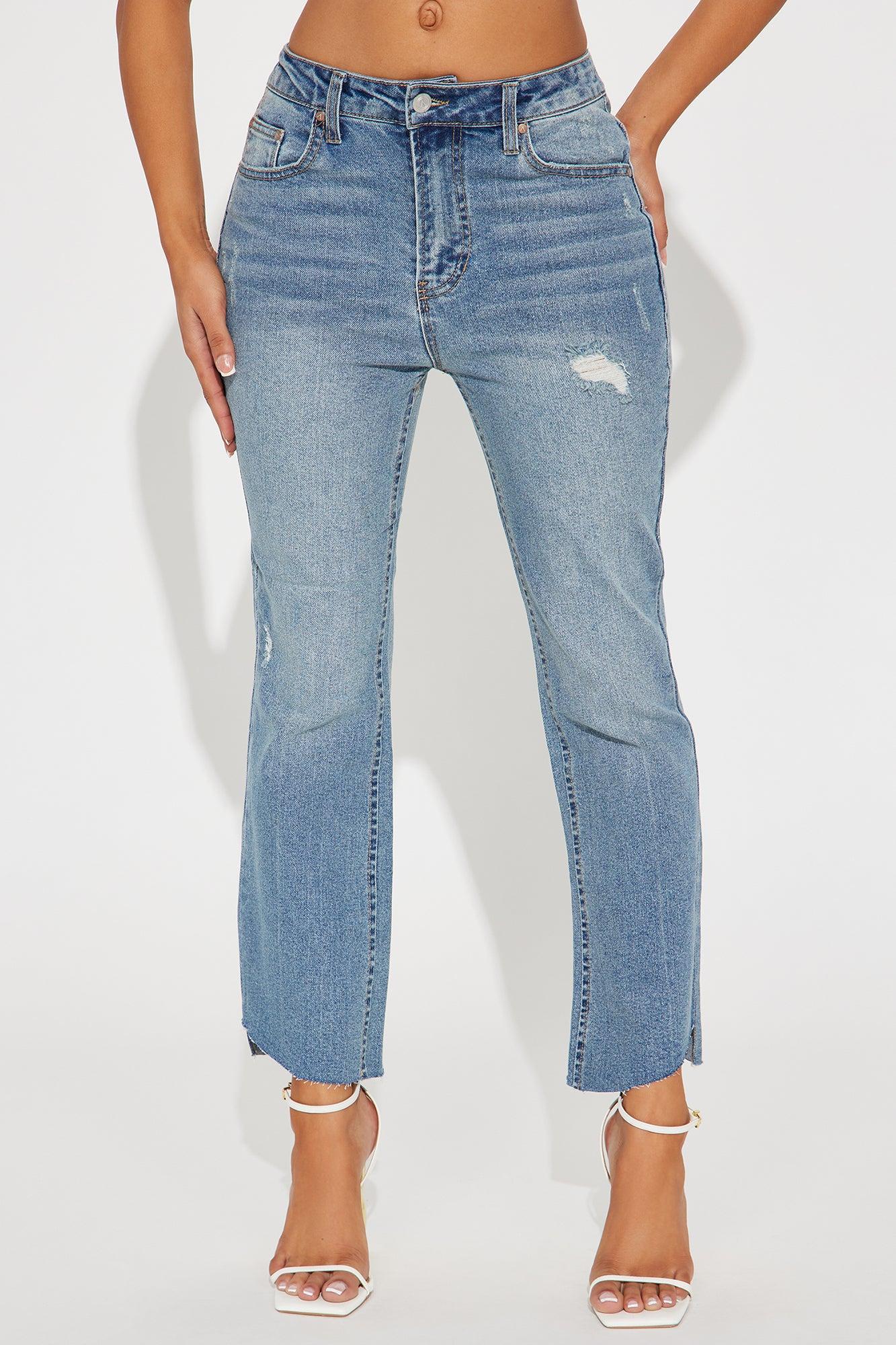 Quite Alright Stretch Cropped Flare Jeans - Medium Wash Product Image