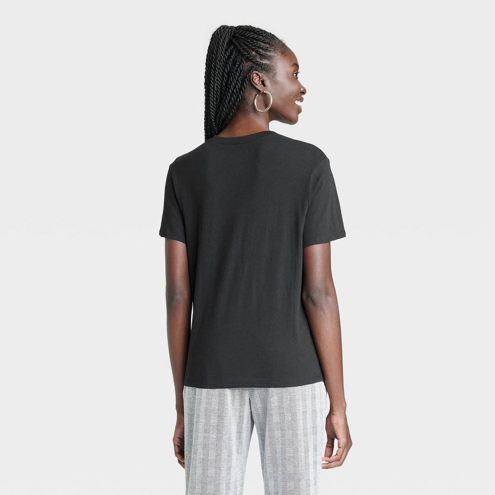 Women's Short Sleeve T-Shirt - A New Day™ Black M Product Image