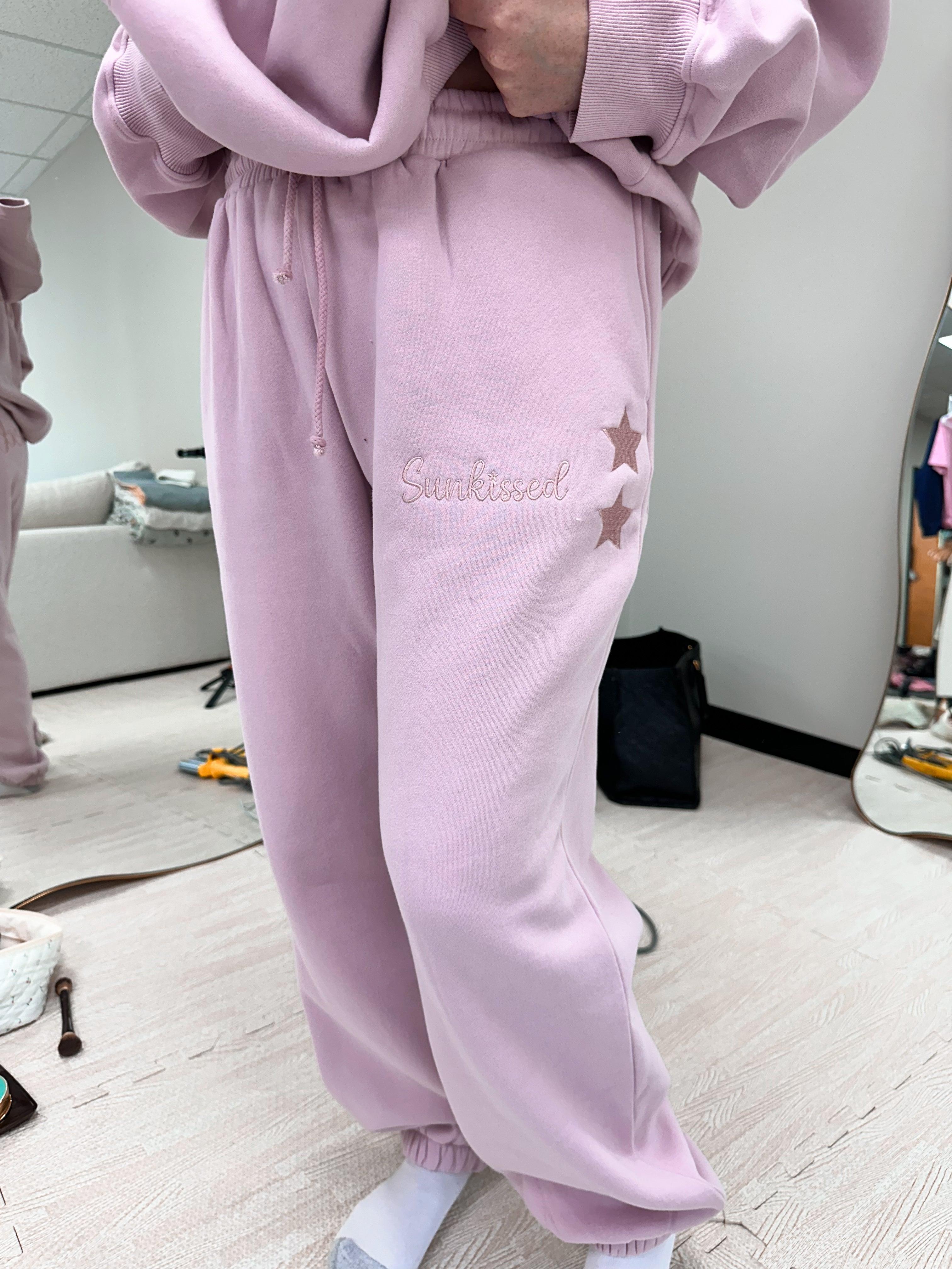 Sunkissed Cursive Embroider Jogger Sweatpants Product Image