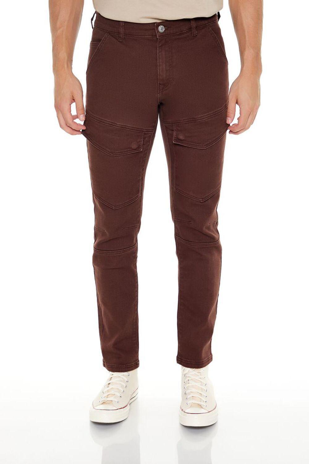 Mid-Rise Skinny Cargo Jeans | Forever 21 Product Image