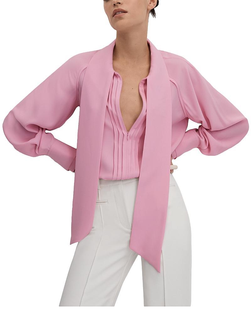 Reiss Ella Tie Detail Blouse Product Image