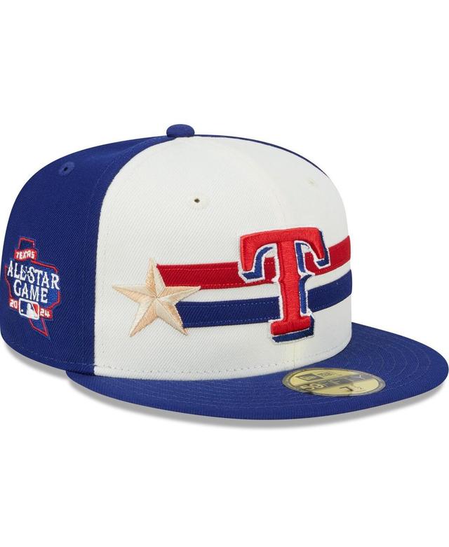 Mens New Era Cream/Royal Texas Rangers 2024 MLB All-Star Game Workout 59FIFTY Fitted Hat Product Image