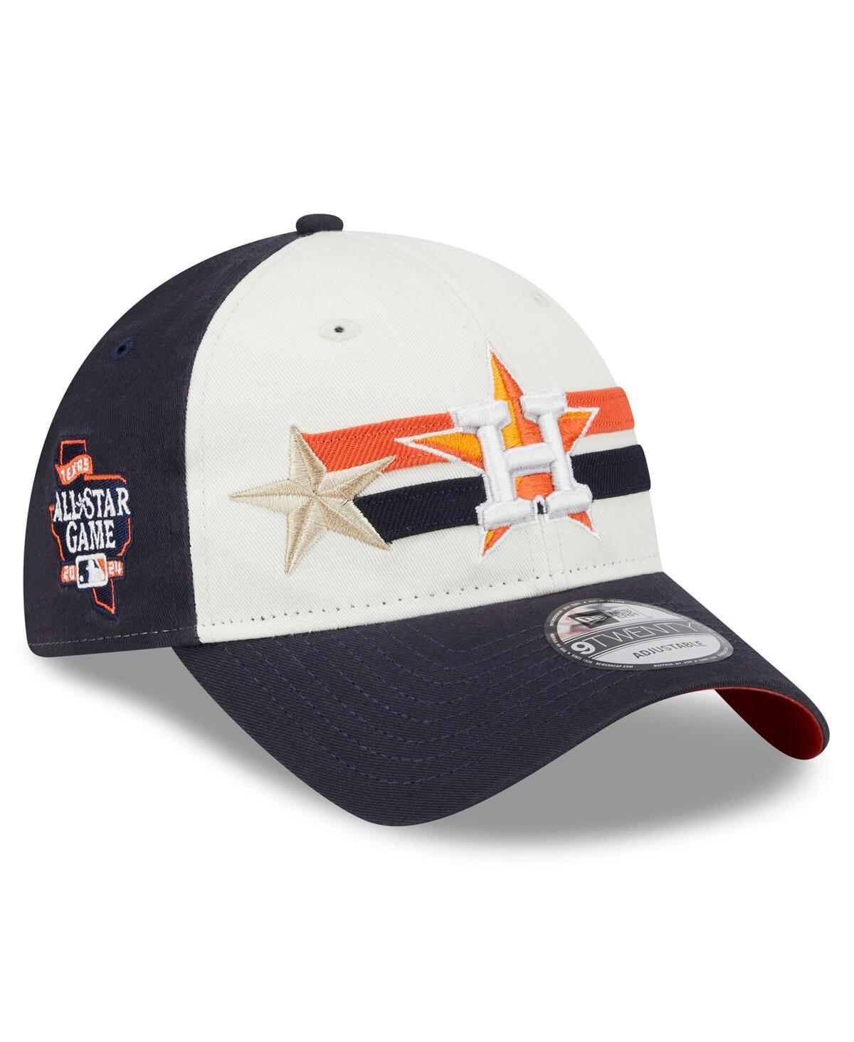 New Era Mens Cream Houston Astros 2024 Mlb All-Star Game Workout 9TWENTY Adjustable Hat - Cream, Navy Product Image