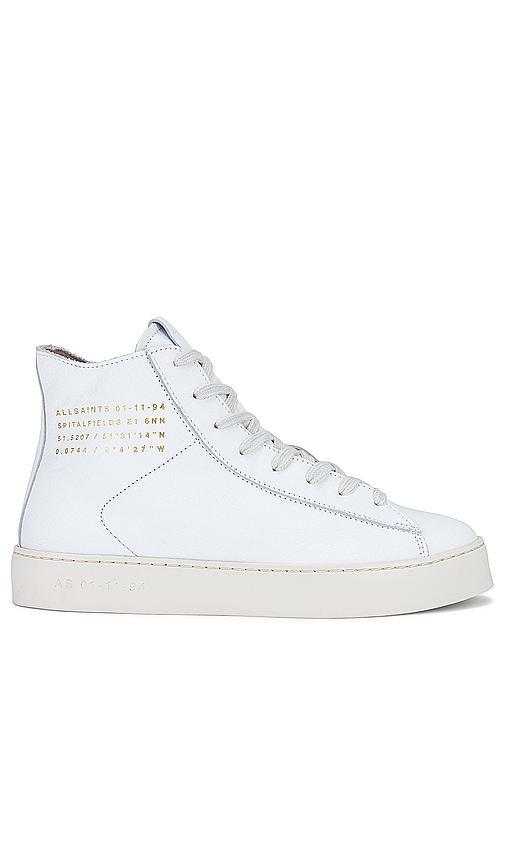 ALLSAINTS Tana High Top in White. Size 39. Product Image