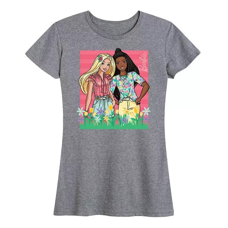 Womens Barbie Spring Easter Brooklyn Graphic Tee Grey Royal Blue Product Image