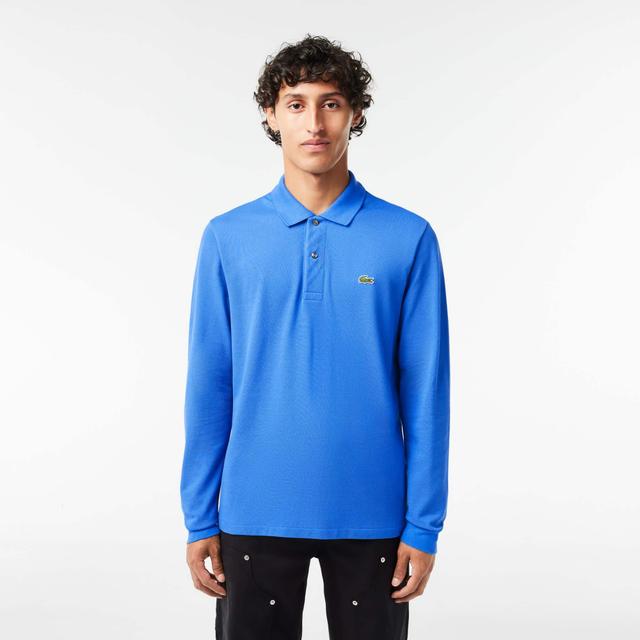 Men's Long Sleeve Cotton Polo Product Image