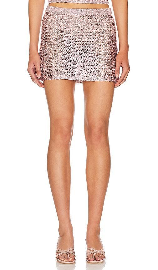 Lovers and Friends Verde Mini Skirt in Blush Product Image