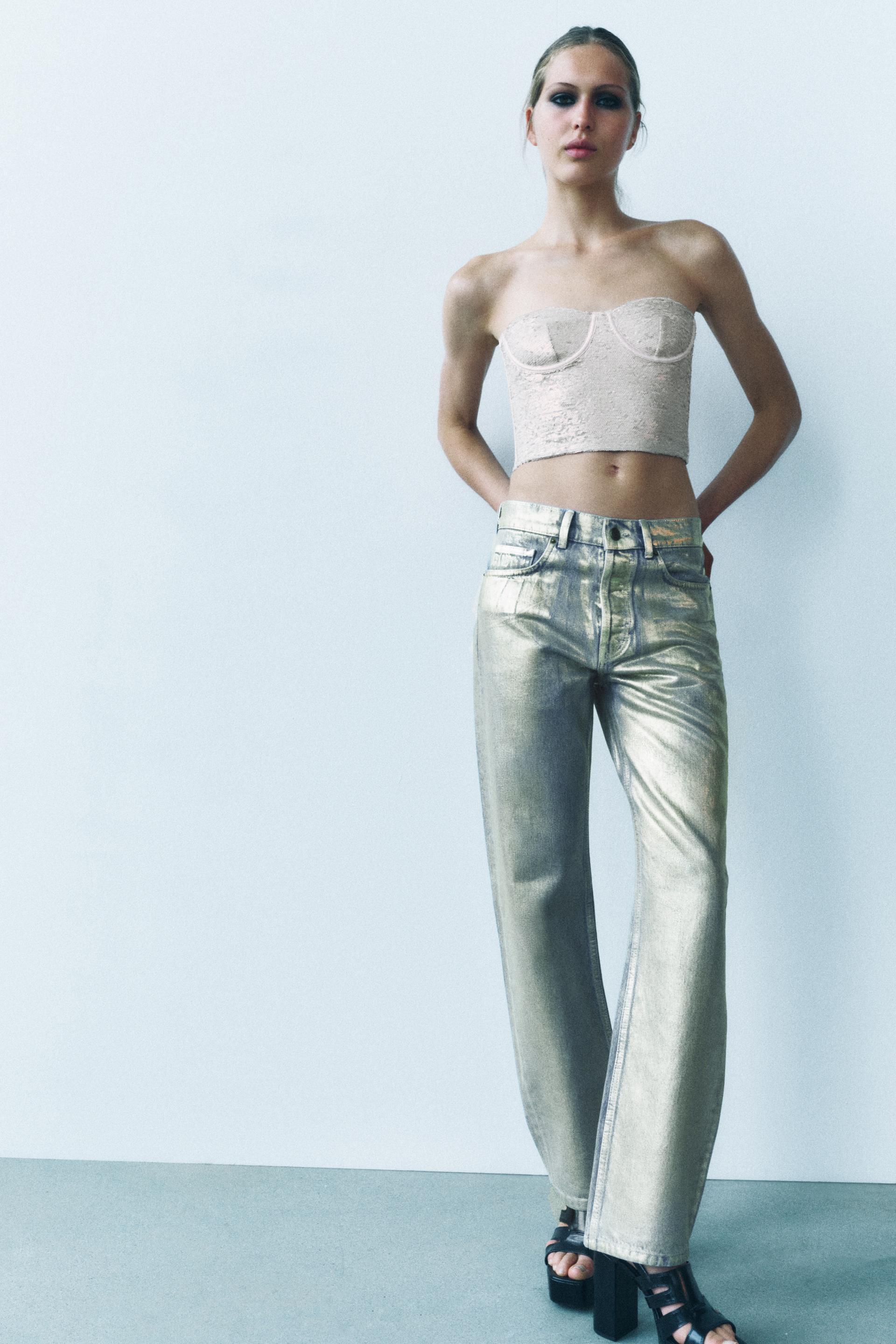 JEANS ZW COLLECTION RELAXED MID WAIST FOIL ZW COLLECTION product image