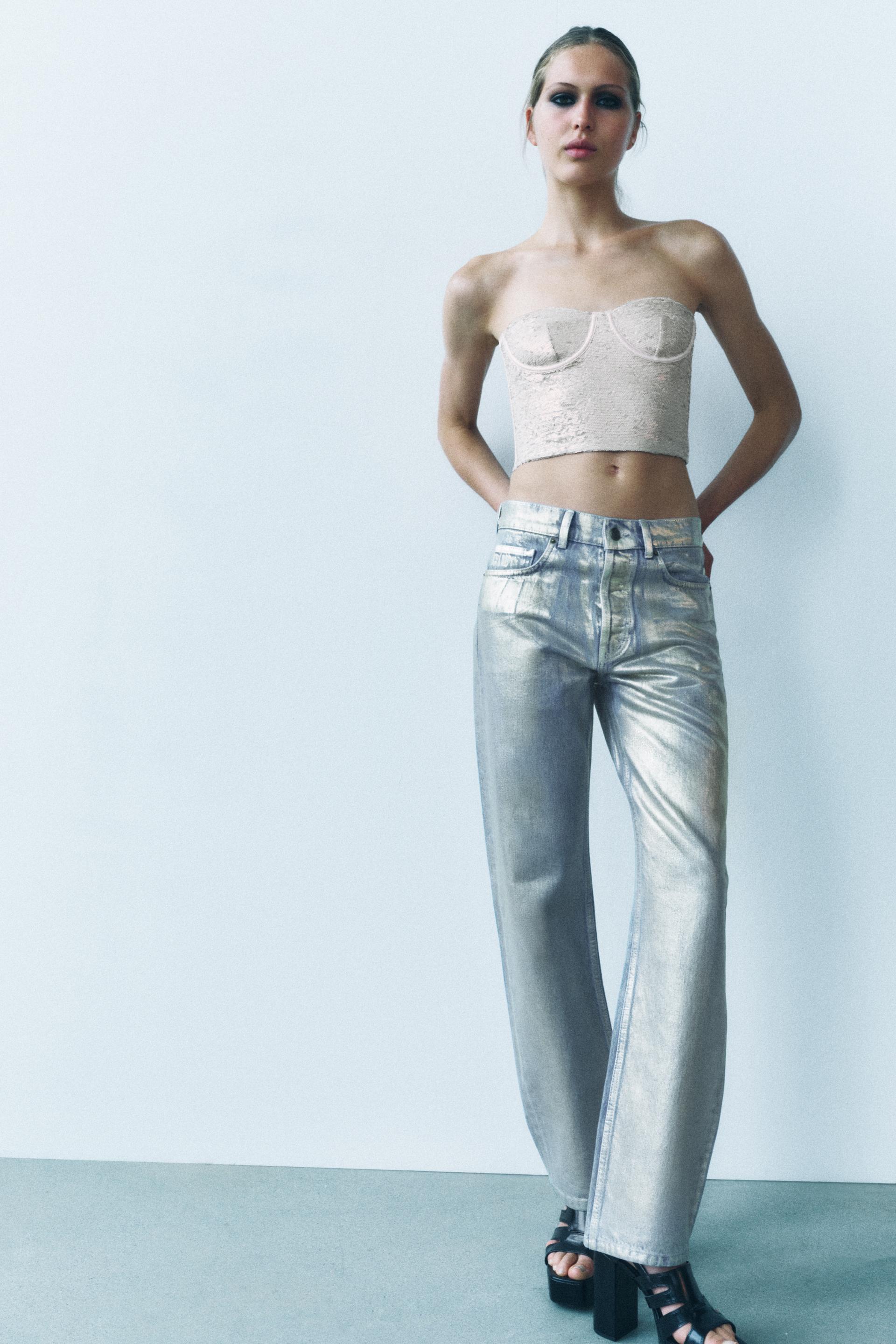 JEANS ZW COLLECTION RELAXED MID WAIST FOIL ZW COLLECTION Product Image