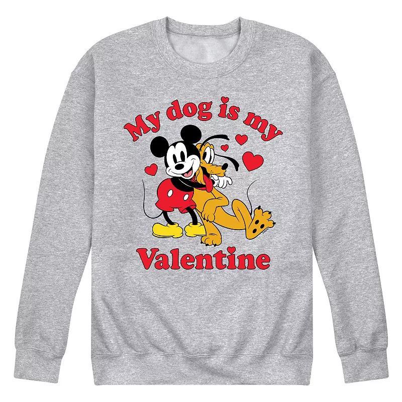 Disneys Mens Dog Is My Valentine Fleece Sweatshirt Product Image