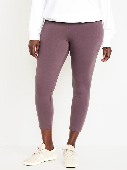 High-Waisted Side Pocket 7/8 Leggings Product Image