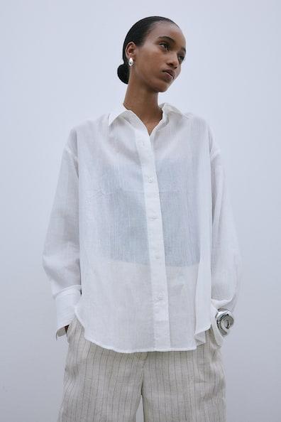 Crinkled Cotton Shirt Product Image