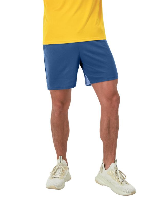 Mens Champion Sport Shorts, Moisture Wicking, 7 Navy L Product Image