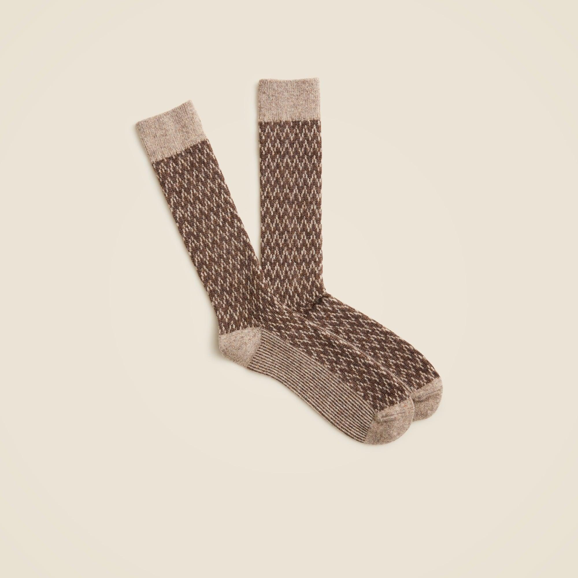 Wool-blend herringbone socks Product Image