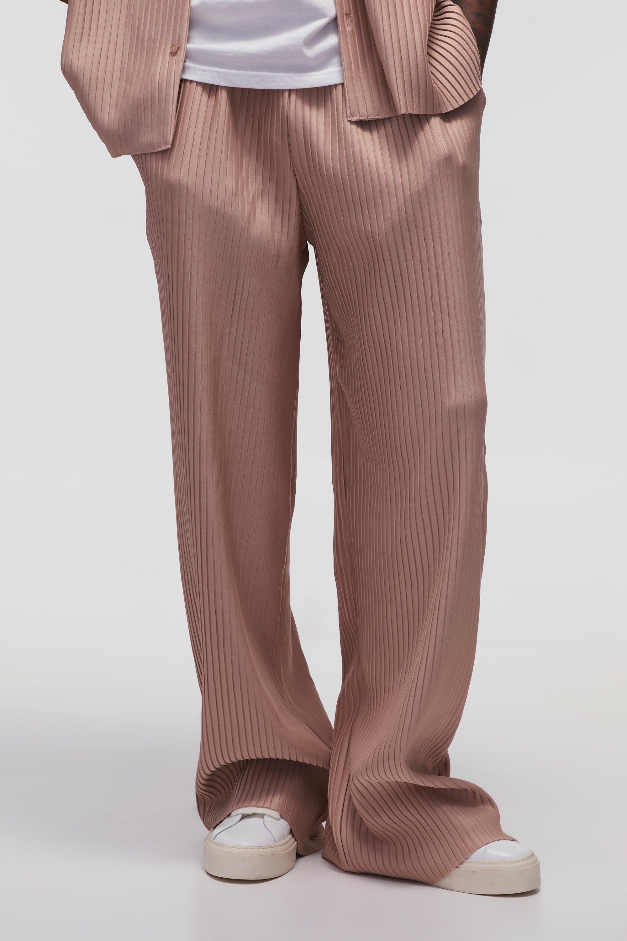 Tall Wide Leg Pleated Pants | boohooMAN USA Product Image