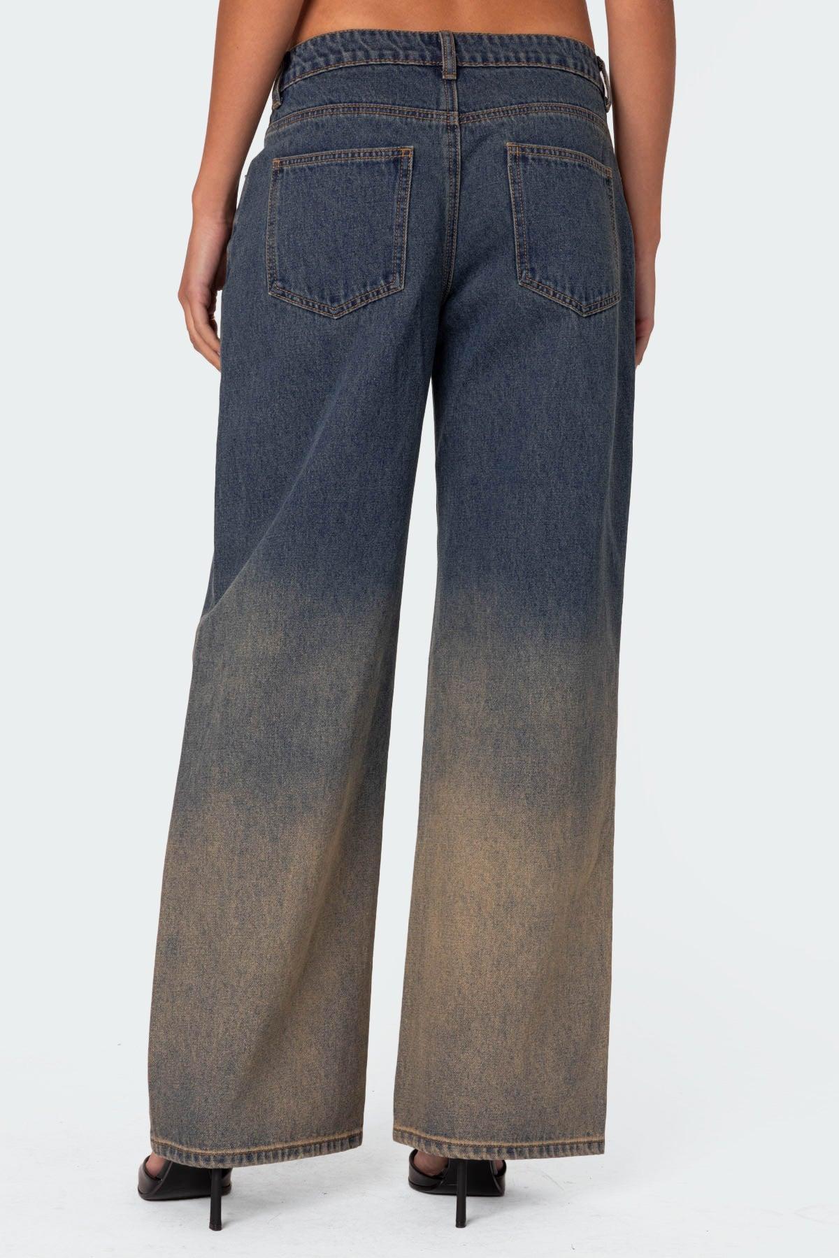 Mud Wash Low Rise Slouchy Jeans Product Image