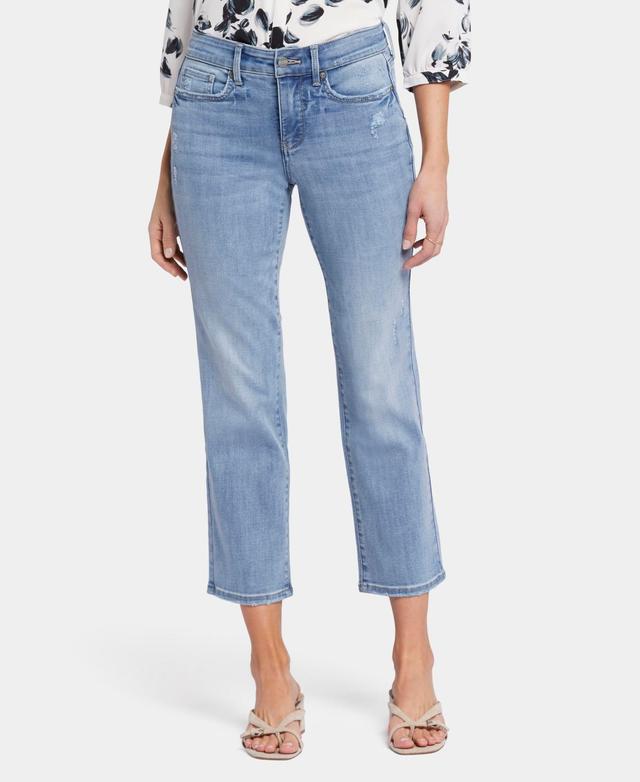 NYDJ Marilyn Distressed Straight Leg Jeans Product Image