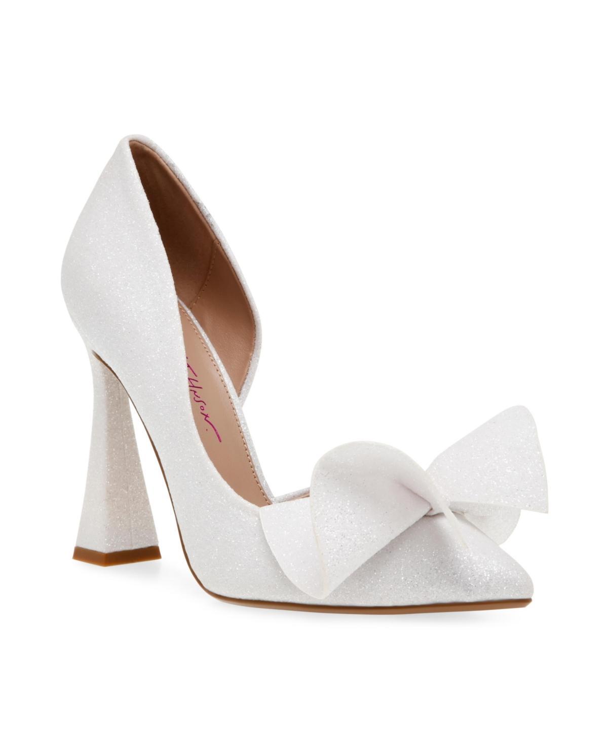 Betsey Johnson Nobble Bow Sparkle Pointed Toe Pumps Product Image