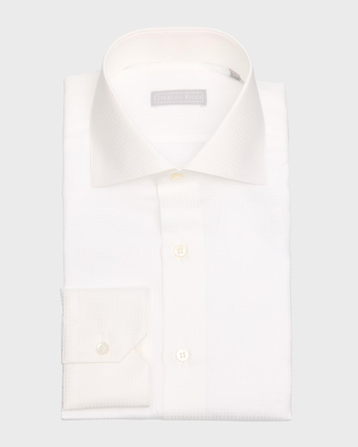 Mens Tonal Check Dress Shirt Product Image