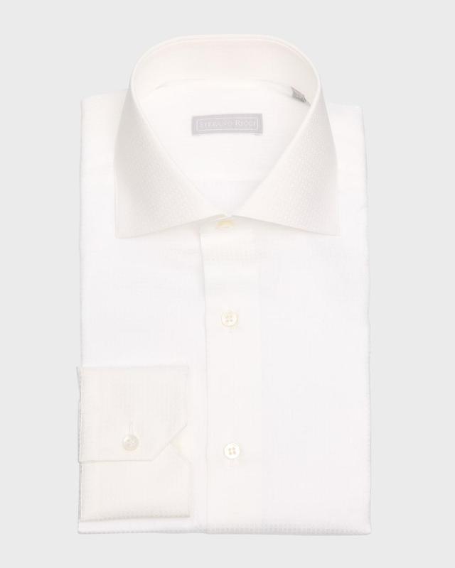 Mens Tonal Check Dress Shirt Product Image