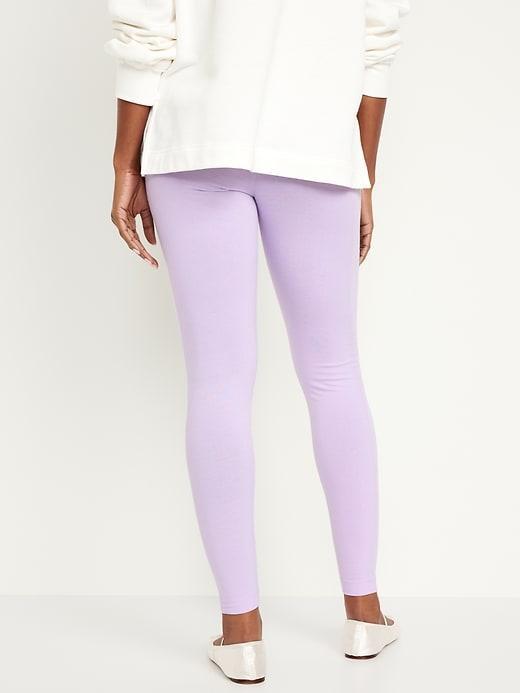 High-Waisted Jersey Ankle Leggings Product Image